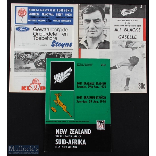 900 - 1970 South Africa, the Gazelles and Northern Transvaal v NZ Rugby Programmes (3): The third test at ... 