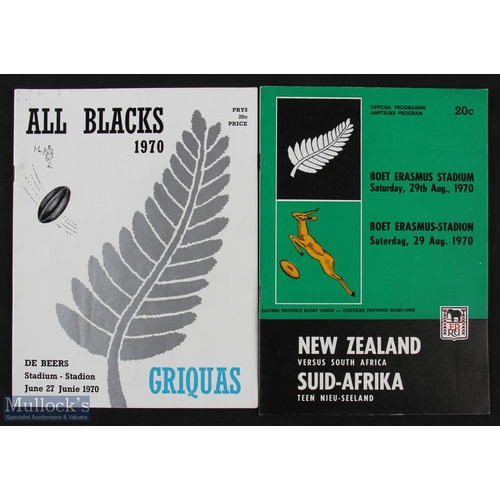 901 - 1970 Griquas and S Africa v NZ Rugby Programmes (2): Issues from Kimberley and the 3rd test at Port ... 