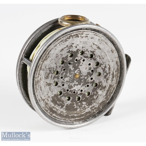 6 - Hardy Bros alloy Perfect trout fly reel and spare spool, 3 7/8