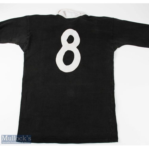 100 - 1980s New Zealand Colts Match worn Rugby Jersey: Slightly worn (from a few games?), traditional blac... 