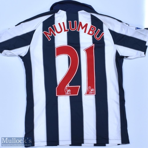 1020 - West Bromwich Albion 2010/11 Mulumbu No 21 match issue home football shirt Premier League badges to ... 