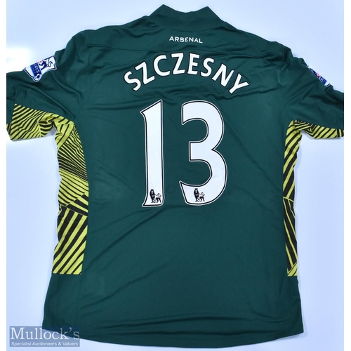 1032 - Arsenal 2011/12 Szczesny No 13 match issue 125th Anniversary football shirt Premier League badges to... 