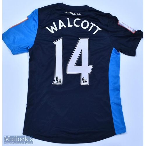 1034 - Arsenal 2011 Emirates Cup Walcott match issue away football shirt with Emirates Cup 2011 badges to s... 