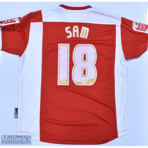 1035 - Charlton Athletic 2008/09 Sam No 18 match issue home football shirt Football League badges to sleeve... 