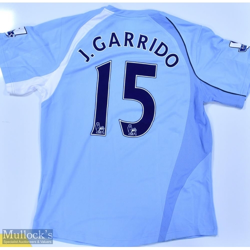 1074 - Manchester City 2008/09 Garrido No 15 match issue home football shirt Premier League badges to sleev... 