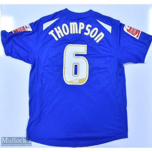 1078 - Notts County 2009/10 Thompson No 6 match issue home football shirt Football League badges to sleeves... 