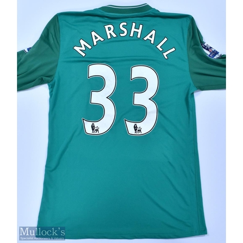 1088 - Aston Villa 2009/10 Marshall No 33 match issue goalkeeper football shirt Premier League badges to sl... 