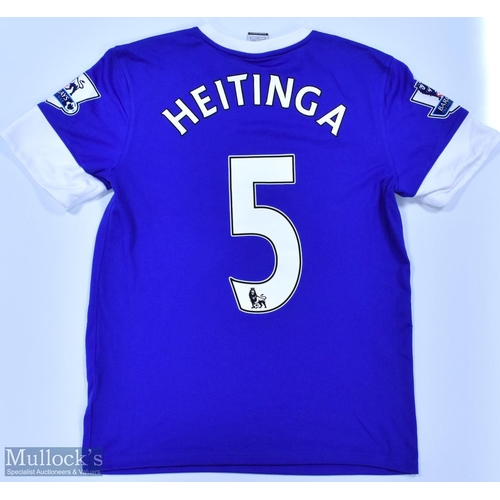 1090 - Everton 2012/13 Heitinga No 5 match issue home football shirt Premier League badges to sleeves, Nike... 