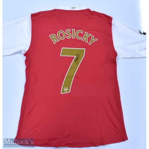 1094 - Arsenal 2007/08 (Signed) Rosicky No 7 Champions League match issue home football shirt autographed t... 