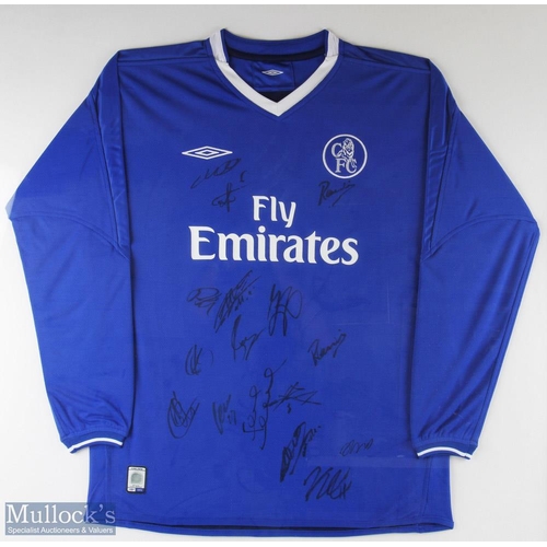 1100 - Chelsea FC 2003-05 Multi-Signed football shirt with 16x autographs including Lampard, Hasselbaink, P... 