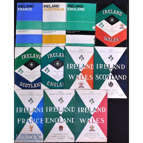 119 - 1958-96 Irish Home Rugby Programmes (c.100): Marvellous collection over 40 years of almost all those... 