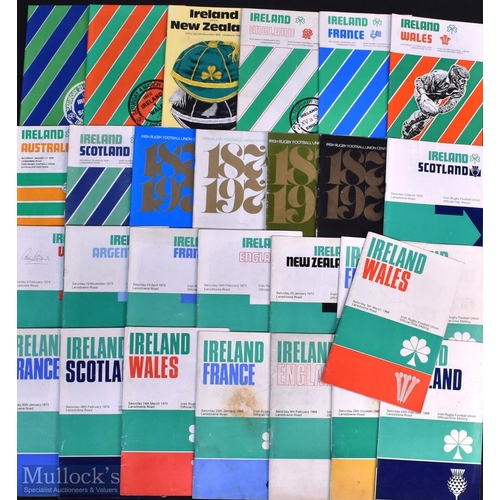 119 - 1958-96 Irish Home Rugby Programmes (c.100): Marvellous collection over 40 years of almost all those... 