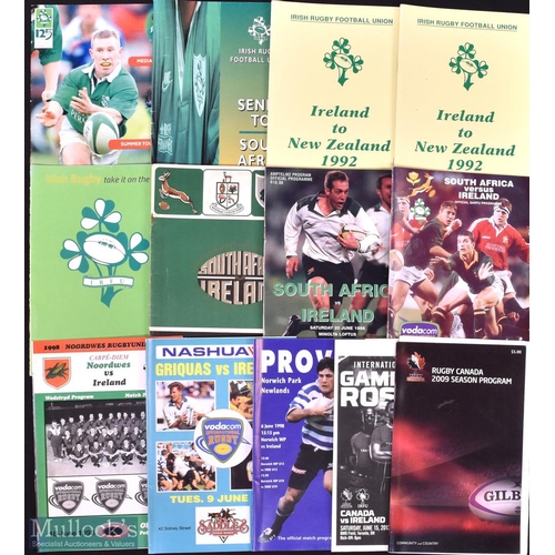 121 - 1981-2013 Ireland on Tour Rugby Programmes etc (12): Scarce official IRFU Media Guides for tours to ... 