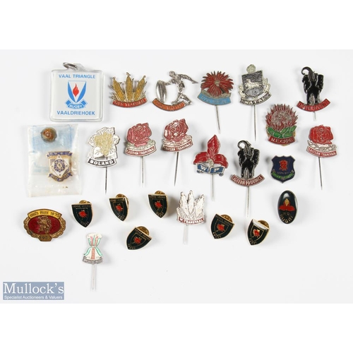 182 - Rugby Badge Collection 'D' inc SA Provinces (25): Pin badges across the decades for Natal, Boland, N... 