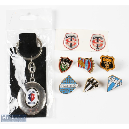 185 - Rugby Badge Collection 'G' inc French interest (9): Six pin badges, SUA, Bordeaux-Begles, Narbonne, ... 