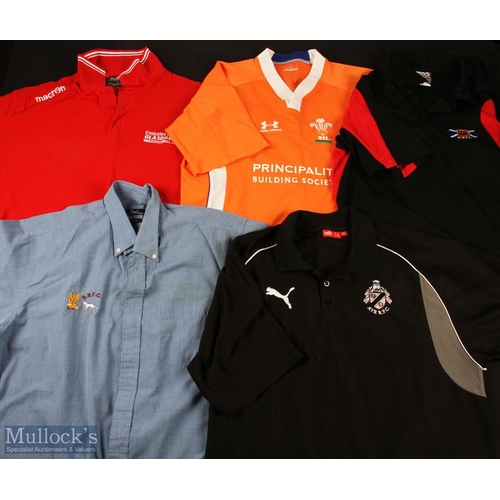 200 - Rugby Jerseys etc, Possible Bargain..! (5): Official orange WRU Principality-sponsored referees' jer... 