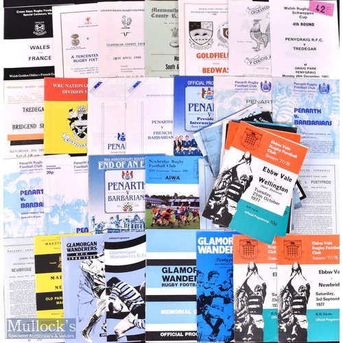 215 - 1970s-1990s Welsh Club Rugby Programmes (c70): Wide range of first & second-class club issues over 3... 