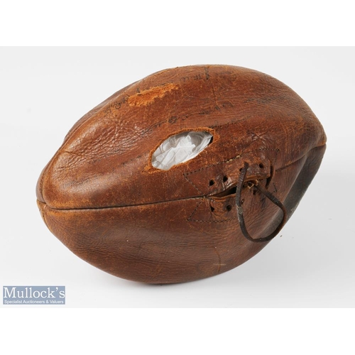 295 - 1924 All Black 'Invincibles' Signed Rugby Ball: What an object! An historic survivor almost providin... 