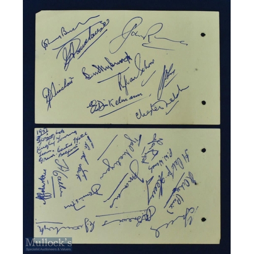 353 - Rare 1951/2 SA Springbok Rugby Tour Autograph Book Pages: From the 'Grand Slam' tour, their test and... 