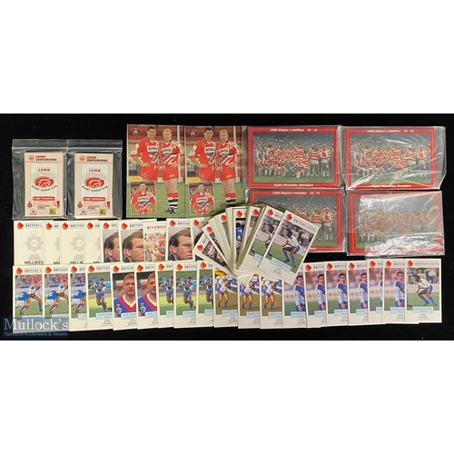 384 - R League Collectors Cards (Qty): Four sets of Wigan Wembley Wonders 1988-95 postcards; two of Andy F... 