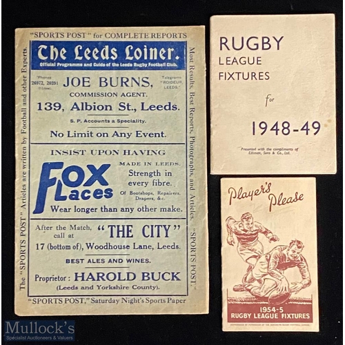 385 - Vintage 1922-3 Programme & Old Fixture Cards (3): Leeds v Huddersfield, Challenge Cup 1922-3, good a... 