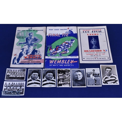 394 - 1947&1948 R League Challenge Cup Final Programmes: Leeds v Bradford Northern, pirate issue 1947 & Br... 