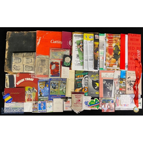 399 - Large Bundle of Rugby League Miscellanea (Qty): Trove from across the decades, loving scrapbooks fro... 