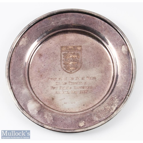 403 - 2004 Wales FA Four Nations Tournament Engraved Silver Salver/Dish fully hallmarked Birmingham - size... 