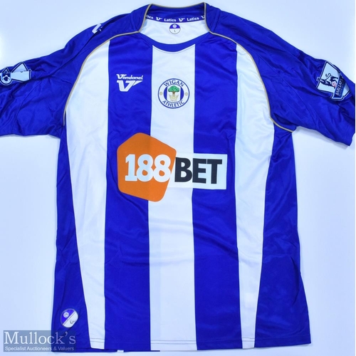 434 - Wigan Athletic 2009/10 Diame No 27 match worn home football shirt Premier League badges to sleeves, ... 