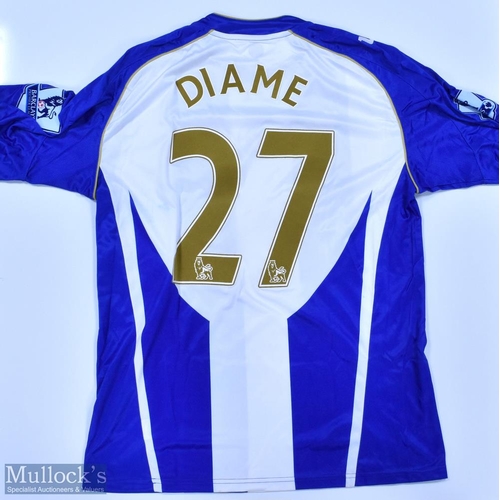 434 - Wigan Athletic 2009/10 Diame No 27 match worn home football shirt Premier League badges to sleeves, ... 