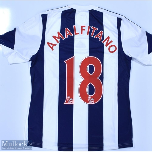 441 - West Bromwich Albion 2012/13 Amalfitano No 18 match issue home football shirt Premier League badges ... 