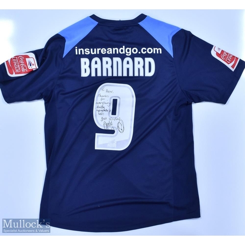 452 - Southend United 2008/09 (Signed) Barnard No 9 match issue home football shirt autographed and dedica... 