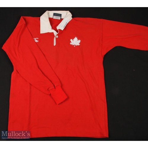 48 - 1983 Match worn Canada Rugby Jersey: The scarlet CCC 44