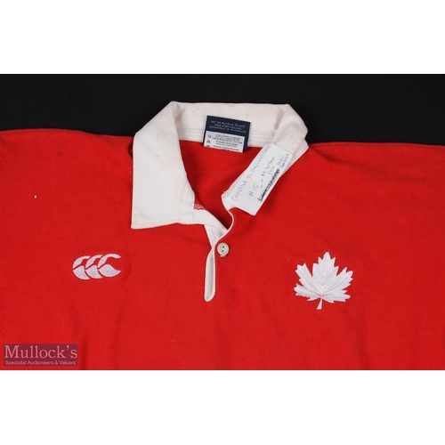 48 - 1983 Match worn Canada Rugby Jersey: The scarlet CCC 44