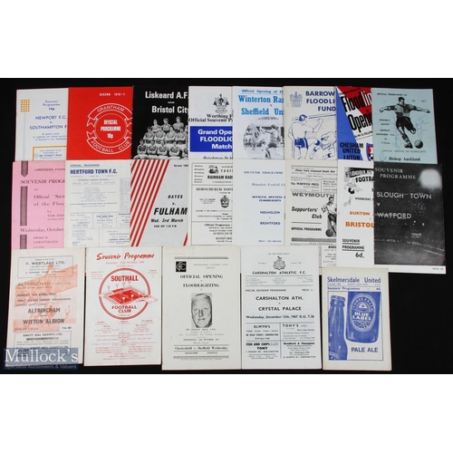 495 - 1960s/1980s Opening of Floodlight fixtures Assorted football programmes of (#60) featuring 64/65 Bis... 