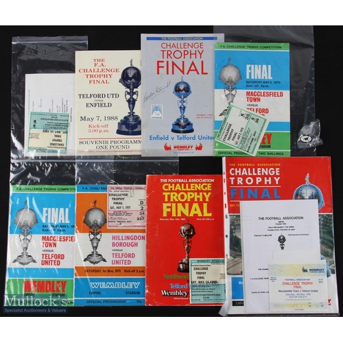 514 - Collection of Telford Utd items to include 1970 FA Trophy final match programme x 2 plus ticket x 1;... 