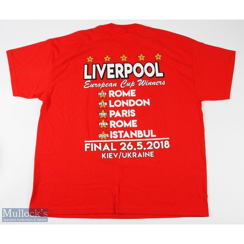 677 - Liverpool 2018 Champions League final in Kiev souvenir shirt Fruit of the Loom original label, XL, s... 