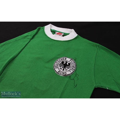 838 - 1972 West Germany international match shirt v England at Wembley 29 April 1972; green with white col... 