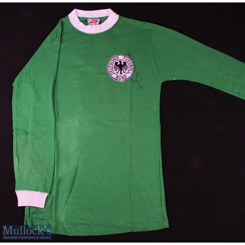 838 - 1972 West Germany international match shirt v England at Wembley 29 April 1972; green with white col... 