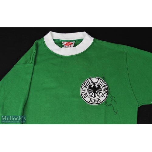 838 - 1972 West Germany international match shirt v England at Wembley 29 April 1972; green with white col... 