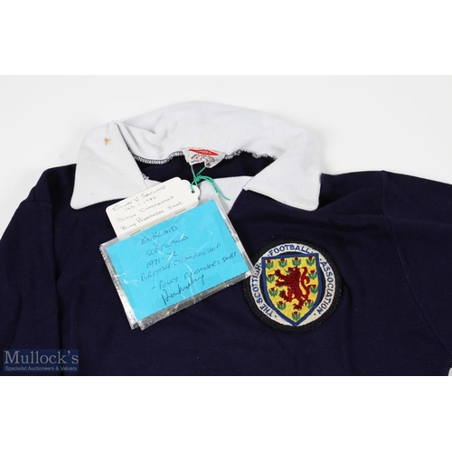 844 - 1972 Scotland international match shirt v England 27 May 1972 at Hampden Park worn by Billy Bremner ... 