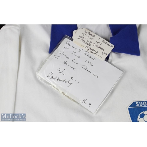 847 - 1976 Finland international match shirt v England 13 June 1976 in Helsinki, World Cup qualifier match... 