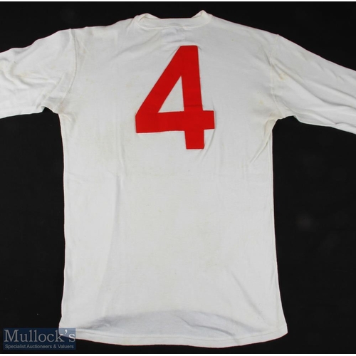 848 - Amended Description - England official player training shirt, colour white, long
sleeved, no.4 in re... 