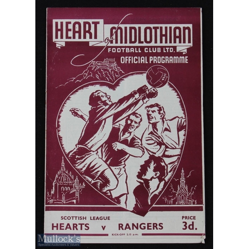 886 - 1952/53 Hearts v Rangers Div 'A' programme 13 December 1952; fair/good. (1)