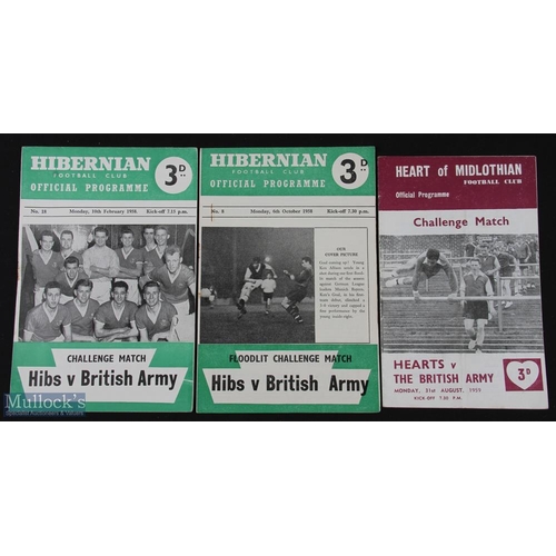 888 - 1957/58 Hibernian v British Army ( 10th February 1958-postponed) 1958/59 Hibernian v British Army (6... 