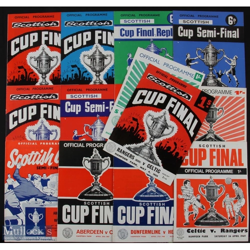 909 - Scottish Cup final programmes to include 1961 Celtic v Dunfermline Athletic, 1962 Rangers v St Mirre... 