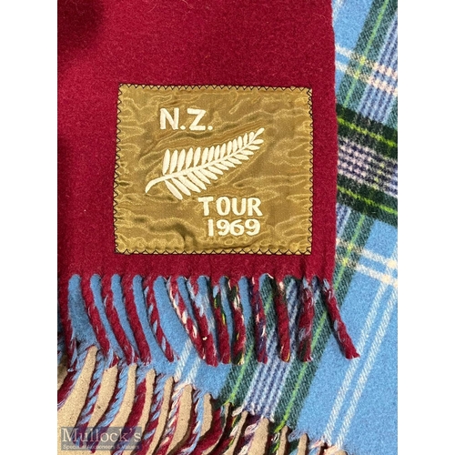 93 - 1969 Wales NZ Tour, NZ Silver Fern Blanket: Beautiful large, as new, pure new wool blanket, deep red... 