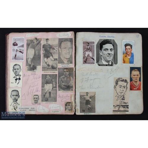 932 - 1940s Album containing autographs of many football club players; some noted are ARSENAL 1946 includi... 