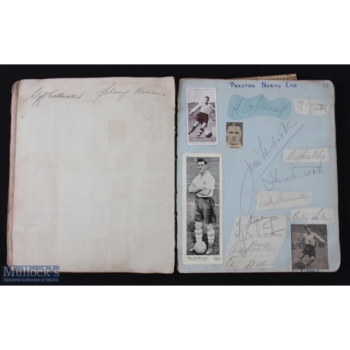 932 - 1940s Album containing autographs of many football club players; some noted are ARSENAL 1946 includi... 