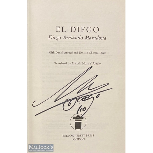 983 - Diego Maradona Signed Book 'El Diego' this was signed by Diego Maradona when he was in Cuba going th... 